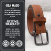 Main Street Forge Belt The Outrider Belt | Full Grain Tan Leather Belt for Men | Made in USA