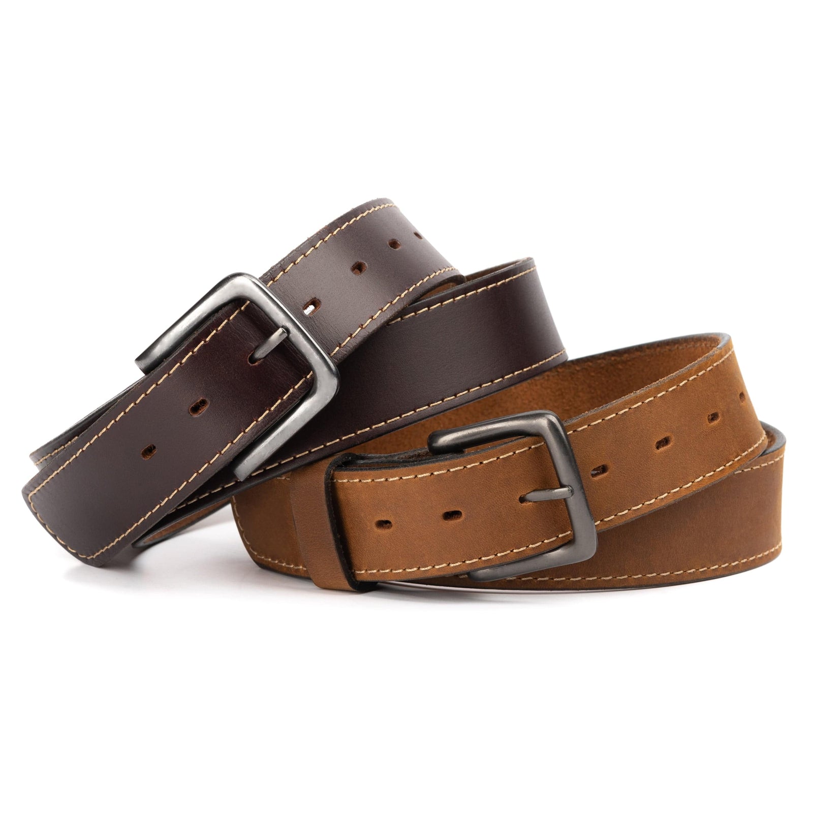 Main Street Forge Belt The Outrider Belt | Full Grain Tan Leather Belt for Men | Made in USA