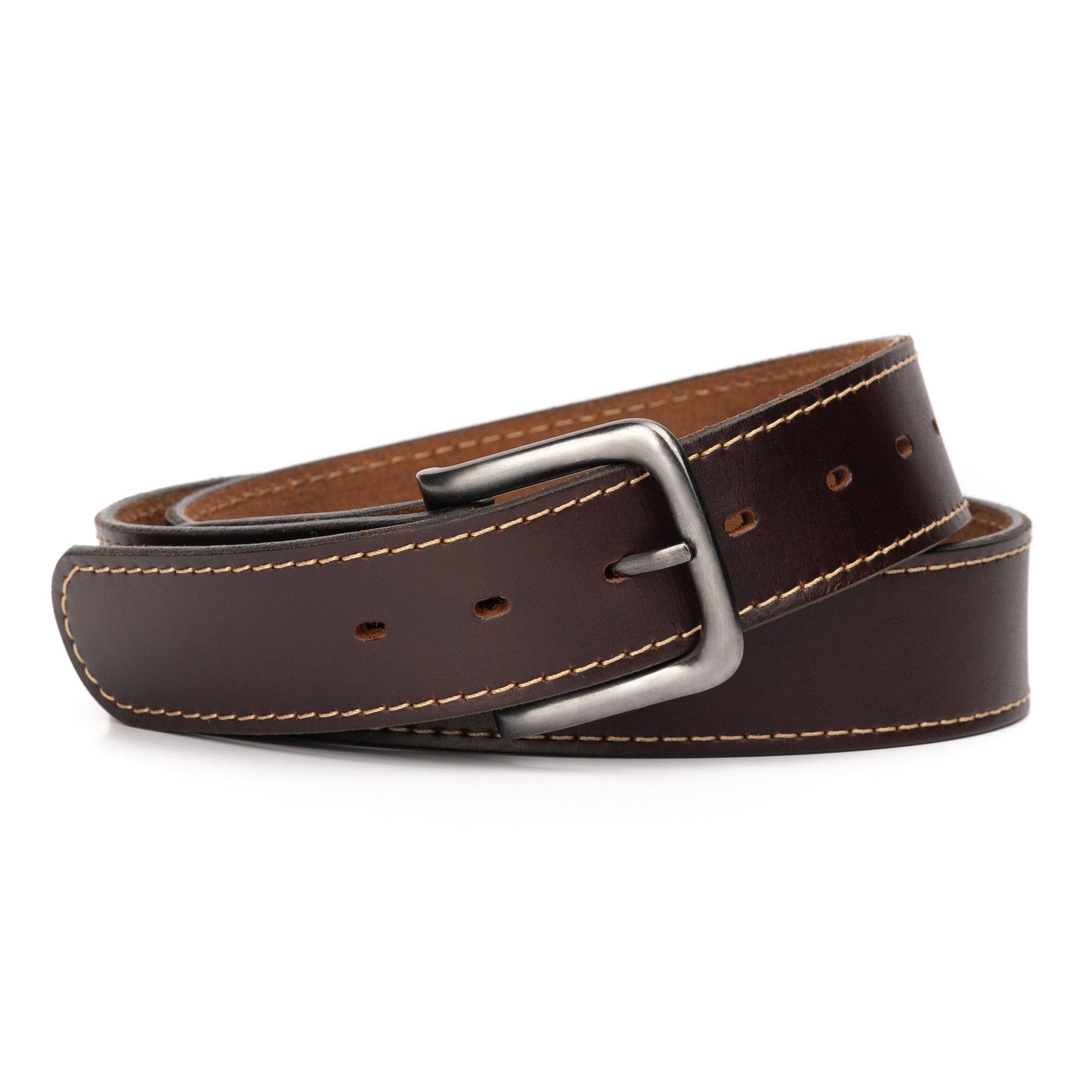 Main Street Forge Belt Pant Size 30 (Belt Size 32) / Whiskey Barrel Brown The Outrider Belt | Full Grain Tan Leather Belt for Men | Made in USA