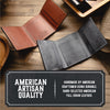 Main Street Forge Wallet Trifold Leather Wallet For Men | Made In USA | Genuine Full Grain Leather Men's Tri Fold Wallet